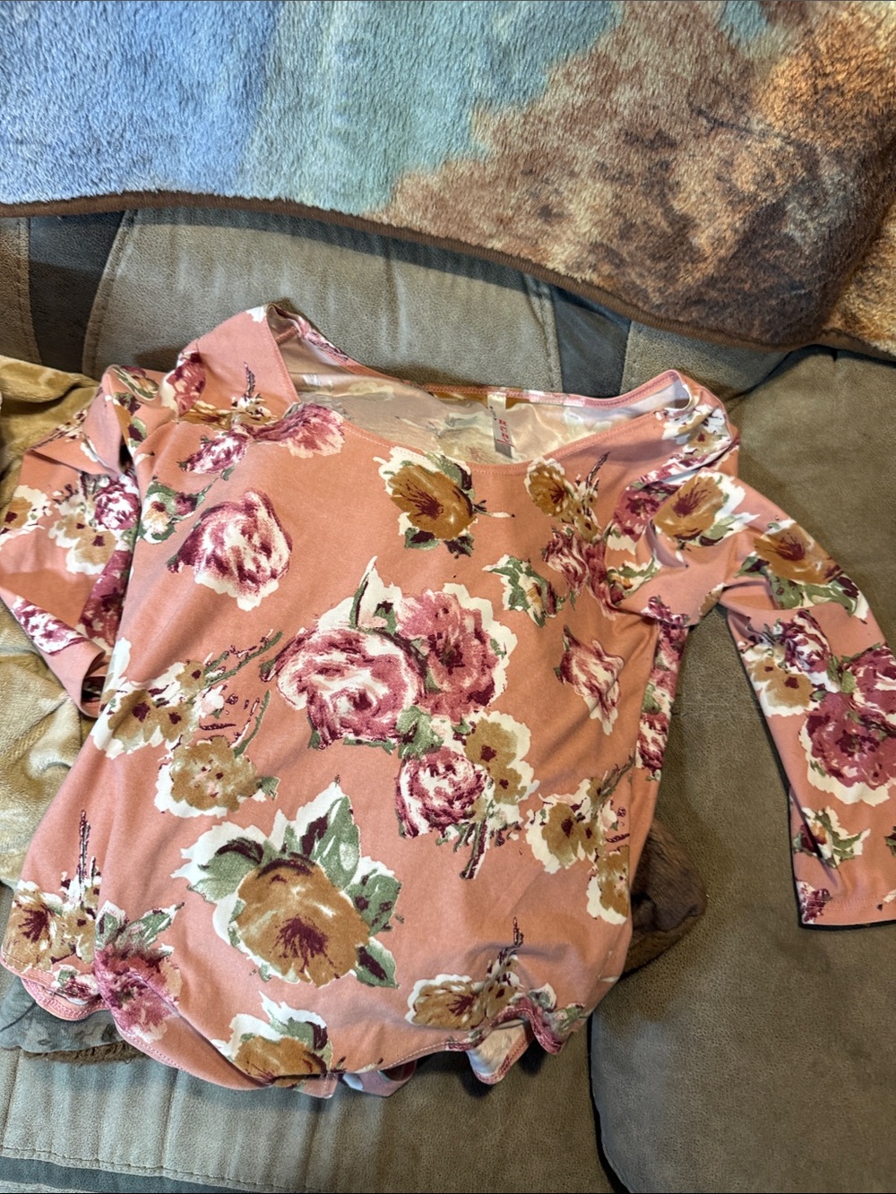 Floral Pink Women's Long-Sleeve Bodysuit